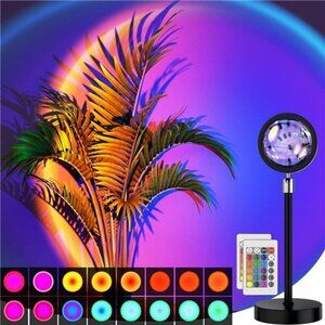 Sunset Lamp Projection Led Lights with Remote Control 16 Colors Night Light 360°